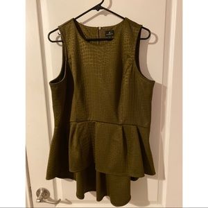 Worthington Croc embossed High low hem Tunic